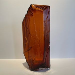 Iittala Kartta Molded and Hand Blown Glass Vase